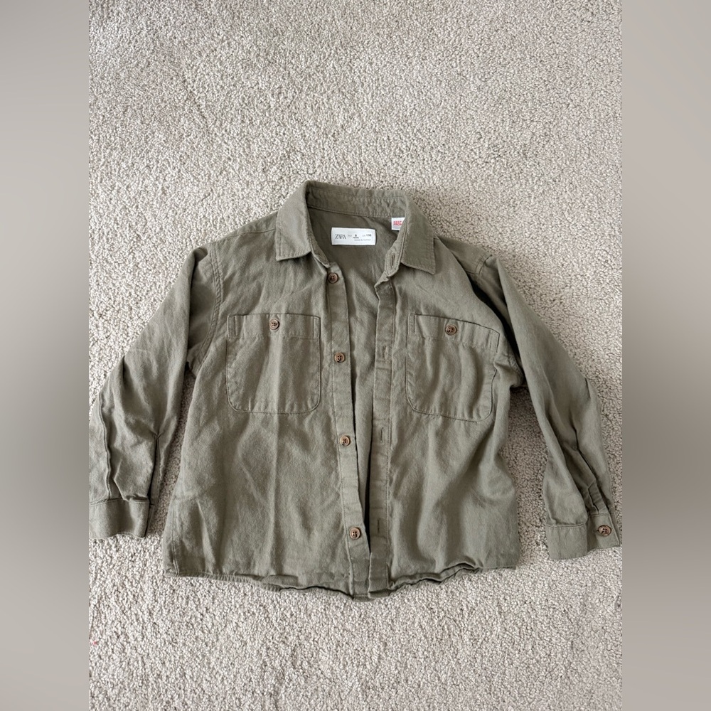 Zara Kids Olive Green Shirt